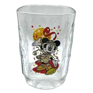 DISNEY MICKEY MOUSE Safari Millennium Celebration Glass Tumbler 14 oz